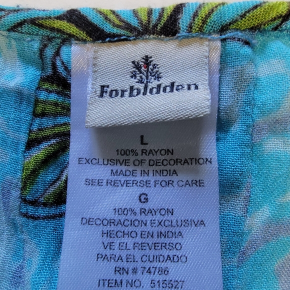 VINTAGE flowy rayon bohemian dress - Picture 11 of 15